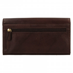 Dámska kožená peňaženka Lagen Zinna - tmavo hnedá