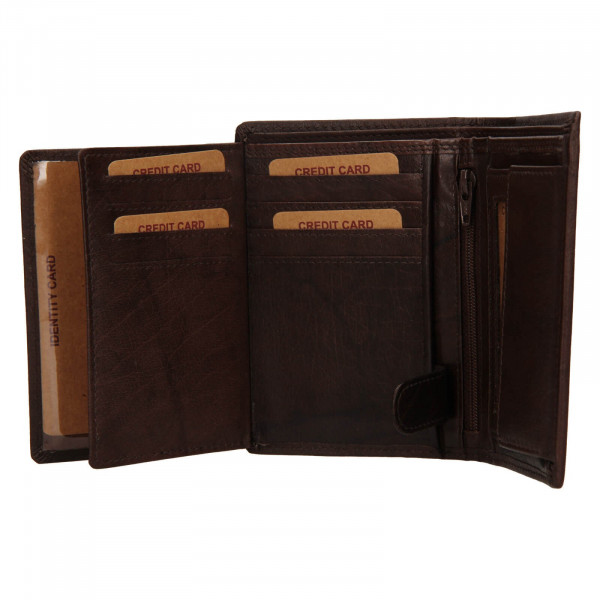 Pánska kožená peňaženka Lagen Thores - tmavo hnedá