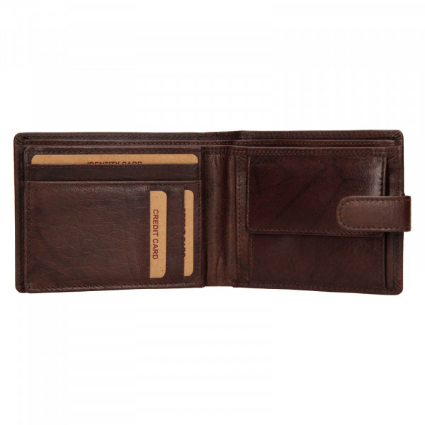 Pánska kožená peňaženka Lagen Zdeno - tmavo hnedá