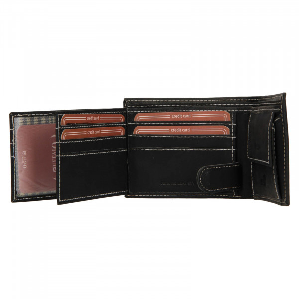 Pánska kožená peňaženka Wild Buffalo Radims - čierna