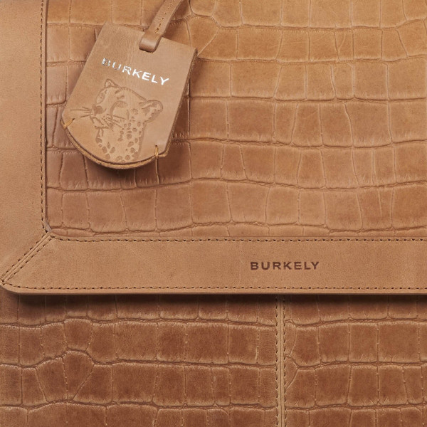 Trendy kožený batoh Burkely Icon - koňak
