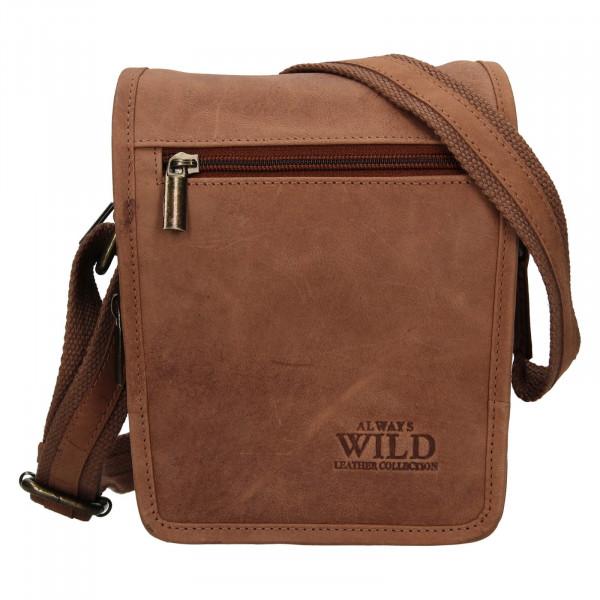Pánska taška cez rameno Always Wild Vilden - svetlo hnedá