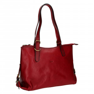 Elegantná dámska kožená kabelka Katana Ligena - červená