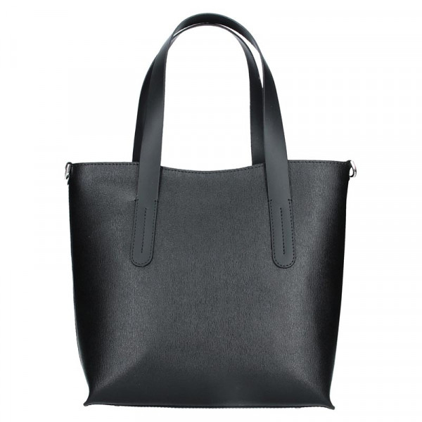 Dámska kožená kabelka Facebag Nina - čierna