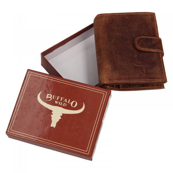 Pánska kožená peňaženka Wild Buffalo Kens - hnedá