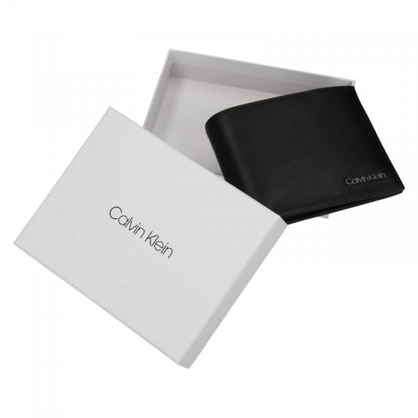 Pánska kožená peňaženka Calvin Klein Fillep - čierna