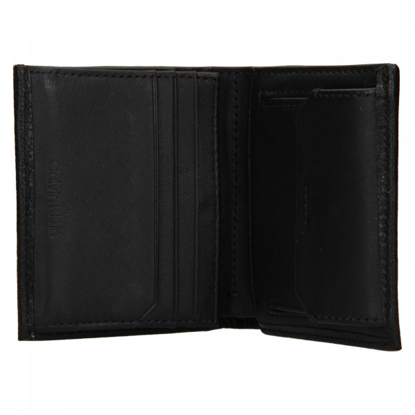 Pánska kožená peňaženka Calvin Klein Mandra - čierna