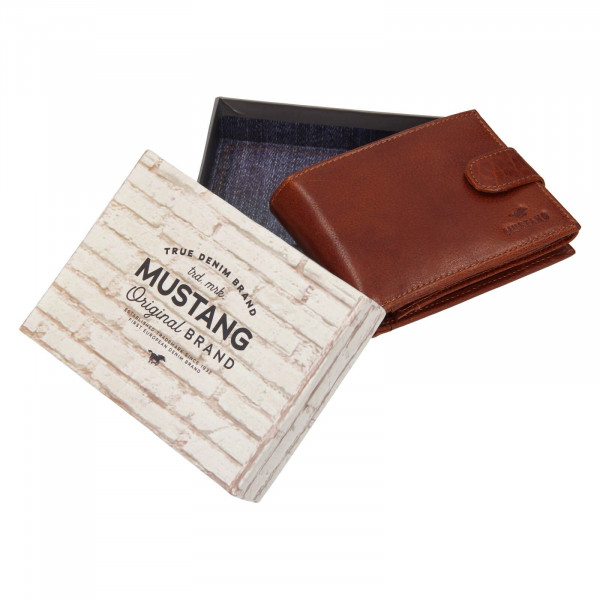 Pánska kožená peňaženka Mustang Banel - koňak