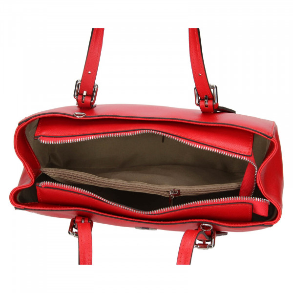 Dámska kožená kabelka Marina Galant Giulia - červená