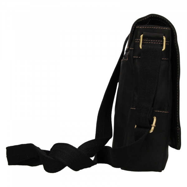 Pánska kožená taška cez rameno HGL Donet - čierna