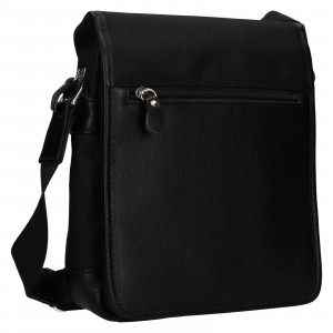 Pánska kožená taška cez rameno SendiDesign Disse - čierna