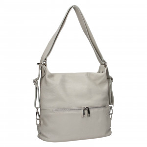 Dámska kožená batôžko-kabelka Italia Ariana - svetlo šedá