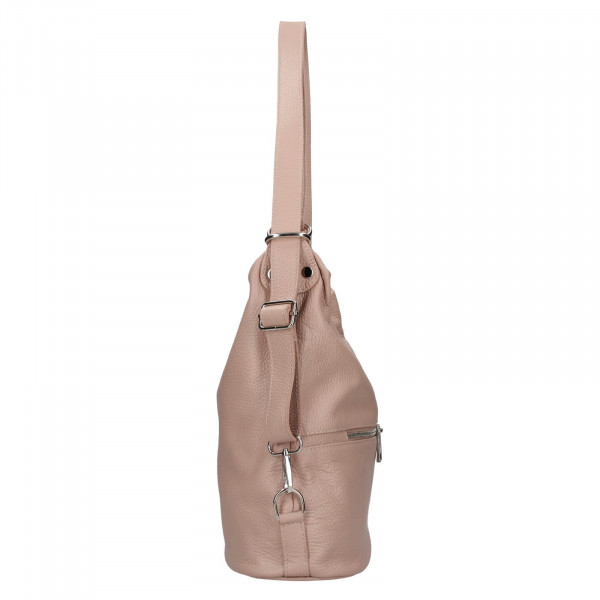 Dámska kožená batôžko-kabelka Italia Ariana - staroružová