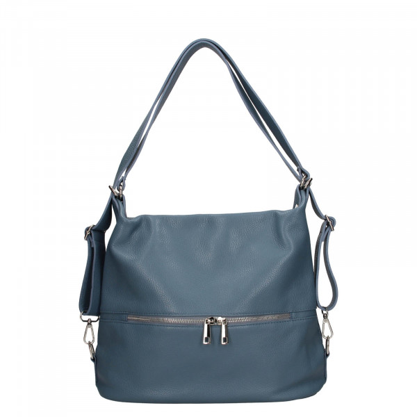 Dámska kožená batôžko-kabelka Italia Ariana - tmavo modrá