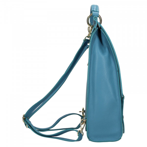 Dámsky kožený batoh Italia Magdalen - modrá