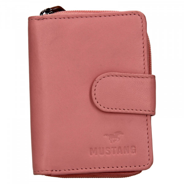 Dámska kožená peňaženka Mustang Olga - ružová