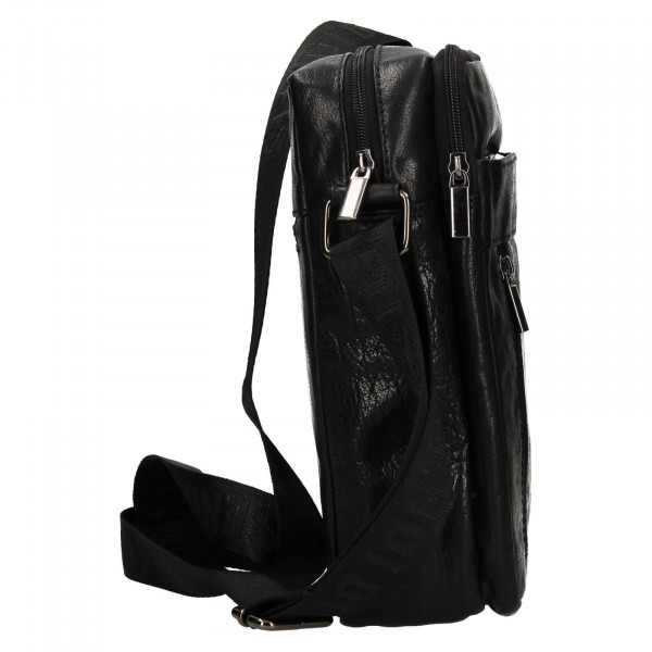 Pánska kožená taška cez rameno SendiDesign Dennon - čierna