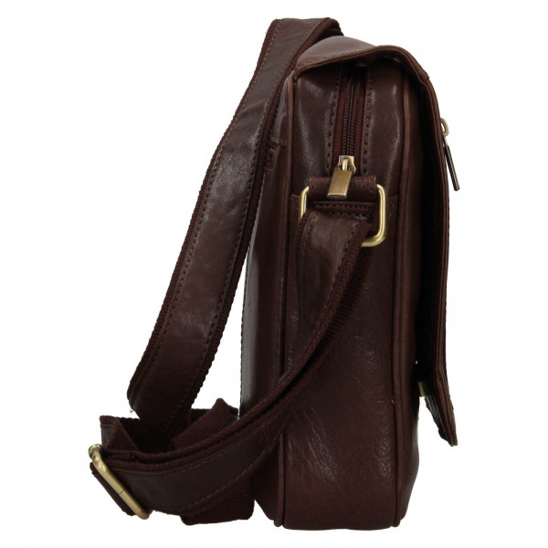 Pánska kožená taška cez rameno SendiDesign Morven - hnedá