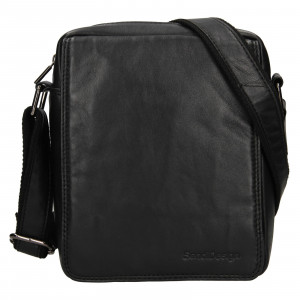 Pánska kožená taška cez rameno SendiDesign Trinte - čierna