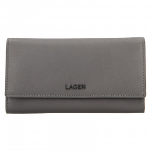 Dámska kožená peňaženka Lagen Carlas - šedá