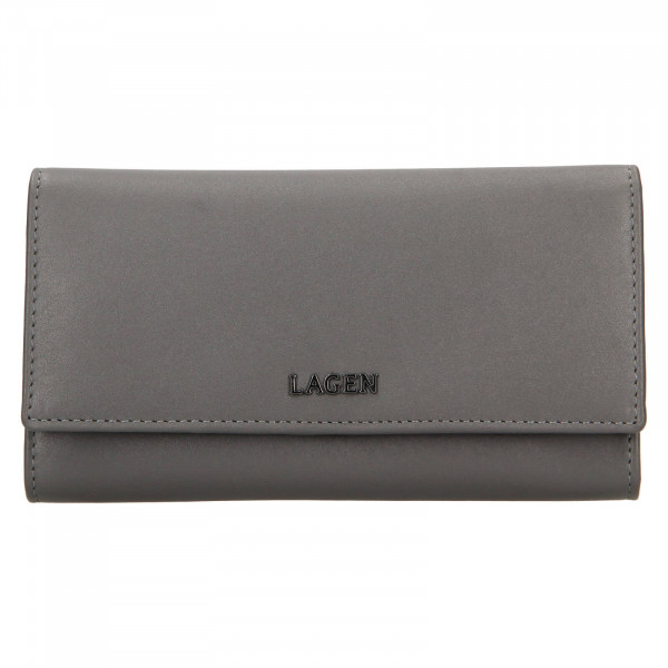 Dámska kožená peňaženka Lagen Carlas - šedá