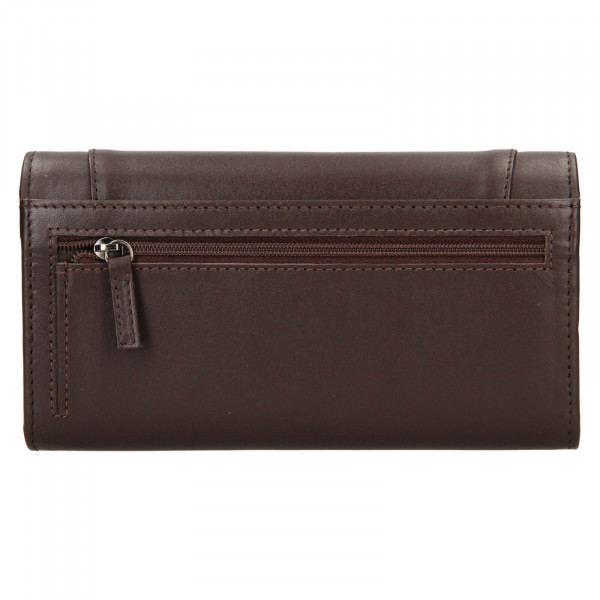 Dámska kožená peňaženka Lagen Carlas - tmavo hnedá