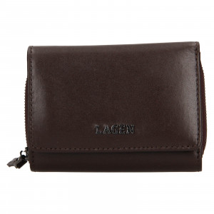 Dámska kožená peňaženka Lagen Stelna - tmavo hnedá