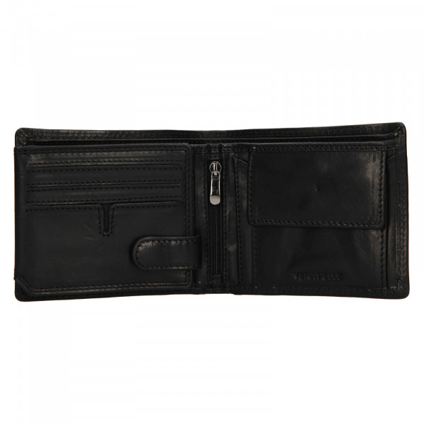 Pánska kožená peňaženka SendiDesign Dragon - čierna