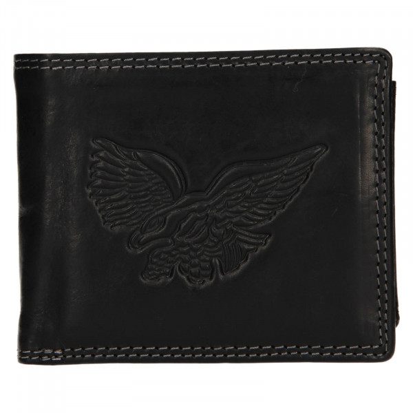 Pánska kožená peňaženka SendiDesign Eagle - čierna