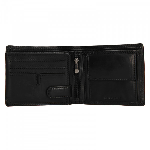 Pánska kožená peňaženka SendiDesign Moto - čierna