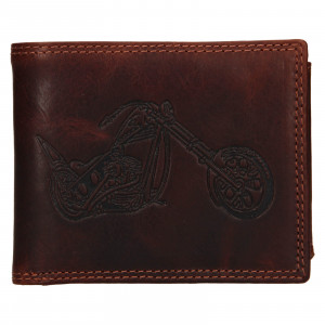 Pánska kožená peňaženka SendiDesign Moto - hnedá