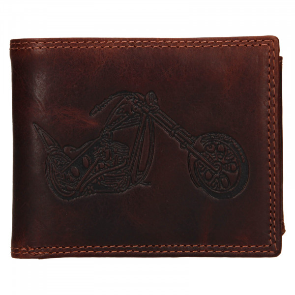 Pánska kožená peňaženka SendiDesign Moto - hnedá