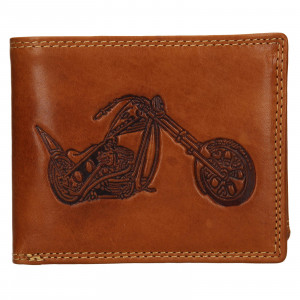 Pánska kožená peňaženka SendiDesign Moto - koňak
