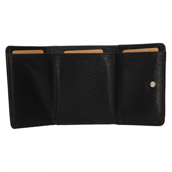 Dámska kožená slim peňaženka Lagen Déborah - čierna