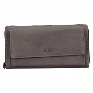 Dámska kožená peňaženka Lagen Maria - šedá
