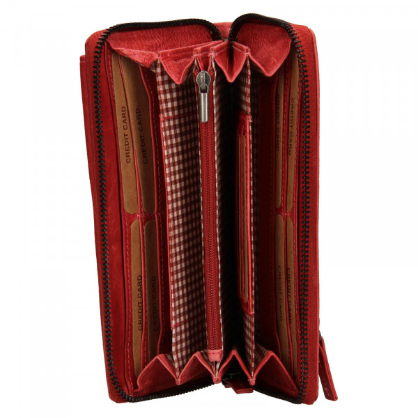 Dámska kožená peňaženka Lagen Maria - červená