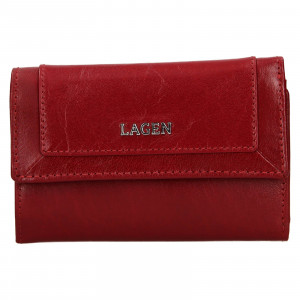 Dámska kožená peňaženka Lagen Ginas - červená
