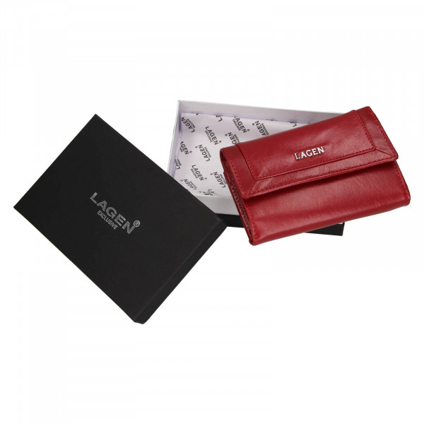 Dámska kožená peňaženka Lagen Ginas - červená