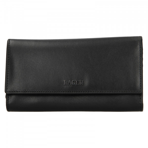 Dámska kožená peňaženka Lagen Carlas - čierna