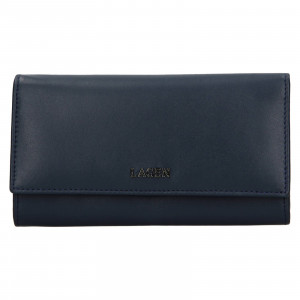 Dámska kožená peňaženka Lagen Carlas - tmavo modrá