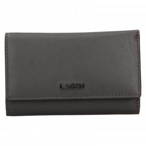 Dámska kožená peňaženka Lagen Slávka - tmavo šedá