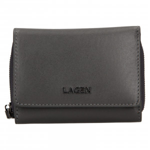 Dámska kožená peňaženka Lagen Stelna - tmavo šedá