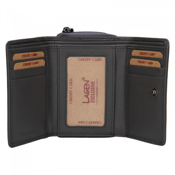 Dámska kožená peňaženka Lagen Stelna - tmavo šedá