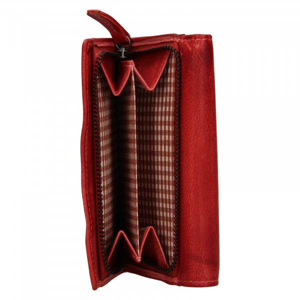 Dámska kožená peňaženka Lagen Denissa - červená