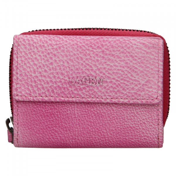 Dámska kožená peňaženka Lagen Carmena - ružová