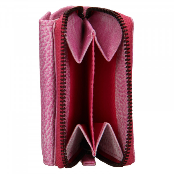 Dámska kožená peňaženka Lagen Carmena - ružová