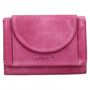 Dámska kožená slim peňaženka Lagen Mellby - fialova