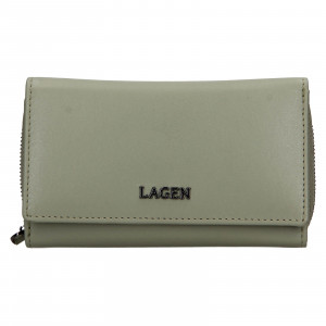 Dámska kožená peňaženka Lagen Alsava - svetlo zelená