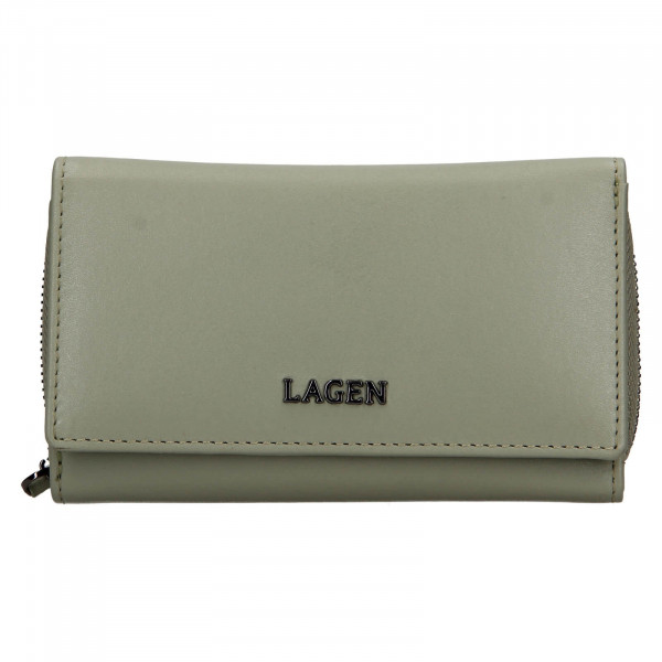 Dámska kožená peňaženka Lagen Alsava - svetlo zelená