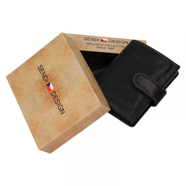 Pánska kožená peňaženka SendiDesign Klonnt - čierna
